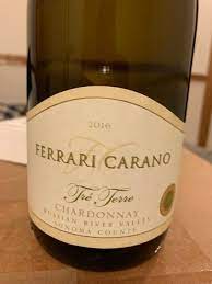 8761 dry creek road, healdsburg, ca 95448, 707.433.6700, ferrari‐carano.com chardonnay sonoma county 2016. 2016 Ferrari Carano Chardonnay Tre Terre Usa California Sonoma County Russian River Valley Cellartracker
