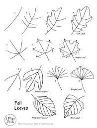 Fall Leaves Free 1 Page Draw Fall Leaves Drawing Fall Drawings Leaf Drawing