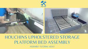 Dakota upholstered platform bed with storage drawers offers the perfect mix of style and functionality. Houchins Upholstered Storage Platform Bed Assembly Instructions Step By Step Assembly Guide Youtube