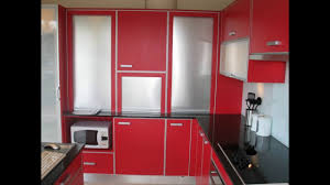 furniture_ trendy red kitchen cabinets