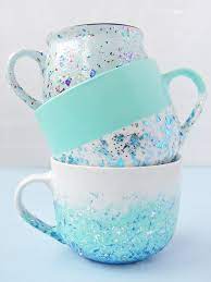 Personalised mug, photo mug, design your own image mug. Diy Glitter Speckled Mugs Handmade Charlotte