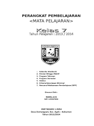 Untuk mempermudah dan agar bagus dari segi tampilan setidaknya dijadikan menjadi satu bagian. Cover Rpp Doc
