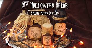Twist wire around the neck for added decoration. Diy Halloween Decor Spooky Potion Bottles