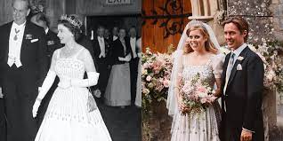 The private wedding ceremony of princess beatrice of york and mr edoardo mapelli mozzi took place at 11am on friday 17th july at the royal chapel of all saints in the grounds of the royal lodge in windsor great park, berkshire, england. Princess Beatrice S Wedding Dress Details Queen S Vintage Gown