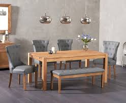 Dining & kitchen furniture dining tables dining chairs bar stools dining benches buffets & sideboards kitchen lighting by room bedroom lighting dining room lighting kitchen lighting living room lighting bathroom easy care. Verona 150cm Solid Oak Dining Table With Cora Grey Faux Leather Chairs And Cora Grey Faux Leather Bench The Great Furniture Trading Company
