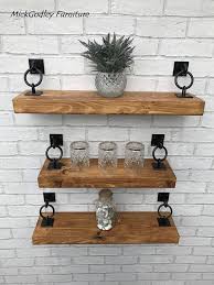 Hey I Found This Really Awesome Etsy Listing At Https Www Etsy Com Uk Listing 573434288 Rustic Industrial Handma Floating Shelves Diy Floating Shelves Decor