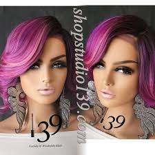 Human hair feathered bob wig