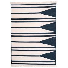Black And White Woven Rug Aya Rug Navy And White Woven Wool Custom Made In The Usa Rugs Caucasian Rug Wool Rug