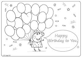 Here are our top 25 picks for great happy birthday coloring pages for that perfect birthday card, straight from your child to you! Peppa Pig Happy Birthday Coloring Page Kids Pages Info