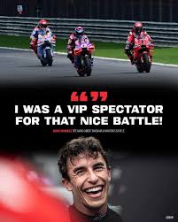Marc Márquez had the best view in the world of Pecco Bagnaia & Jorge  Martins battle 🍿 MotoGP MalaysianGP : rmotogp