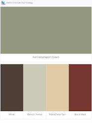 Kennebunkport Green Mink Wind Chime Mansfield Tan Brick Red House Exterior Color Schemes Brick House Exterior Colors Red Brick House Exterior