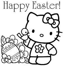 Now print out it and color for this picture. Hello Kitty Happy Easter Coloring Page Hello Kitty Coloring Hello Kitty Colouring Pages Kitty Coloring