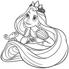 Rapunzel and pascal coloring pages. Rapunzel Coloring Pages Disney Princess Novocom Top