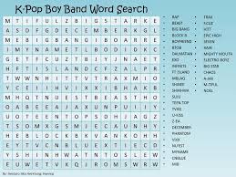 Kpop Word Seach Tell Muslime Hitchow You Dd Your Favorite Group And Your Bias K Pop Boy Band Word Seach Boy Bands