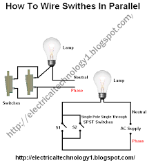 How to wire a light switch. How To Wire Switches In Parallel Controlling Light From Parlallel Switching Wire Switch Parallel Wiring Switches