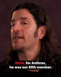 Anthrax bassist Frank Bello talks about the Dimebag Darrell tribute carved  into his bass guitar.
