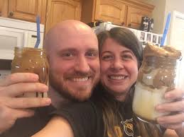 Shake whipped coffee in a mason jar