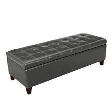 Thought small, this round ottoman accommodates up to 200 pounds,. Buy Joveco 51 Storage Bench Ottoman Footstool Tufted Storage Ottoman End Of Bed Bench Bonded Leather Toy Chest Coffee Tables For Living Room And Bedroom Gray Online In Turkey B08r7lt7j1