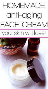 A Diy Anti Aging Face Moisturizer That Is Super Creamy And Great For Dry Skin With Only A Few Ingredients Diy Anti Aging Face Diy Anti Aging Anti Aging Face