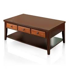 Coffee tables not only hold drinks, but they are also footrests, play areas and even works of art or conversation initiators. Furniture Of America Devonne Solid Wood 3 Drawer Coffee Table In Oak And Cherry Idf 4052c