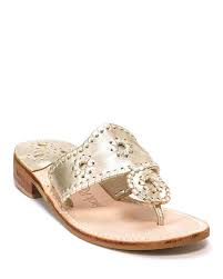 Hamptons Metallic Thong Sandals