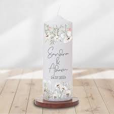 Personalized Wedding Candle 'summer Flowers' Wedding Candle Wedding Candle  Wedding Candle Wedding Candle
