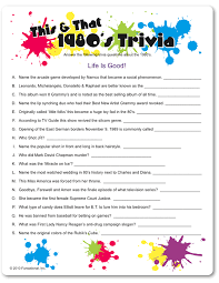Printable This That 1980 S Trivia 80s Birthday Parties 80s Theme Party Decade Party