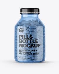 Download Frosted Pills Bottle Mockup Yellow Author PSD Mockup Templates
