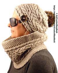 Hat Scarf Set Scarf Hat Set Pom Pom Hand Knit Designer Chunky Etsy Hat And Scarf Sets Luxury Hats Winter Hats For Women