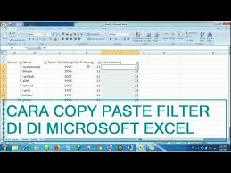 Check spelling or type a new query. Cara Copy Paste Filter Di Di Microsoft Excel Youtube