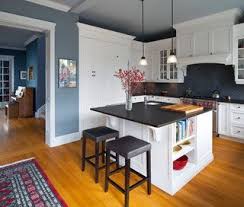 grey blue kitchen, blue kitchen walls