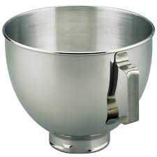 I originally had the glass bowl for my kitchen aid mixer. Kitchenaid K45sbwh 4 5 Quart Stainless Steel Mixing Bowl With Handle