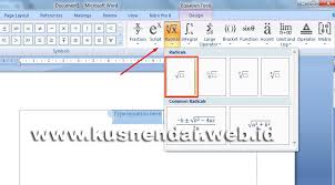 Supaya lebih jelasnya akan diberikan contohnya. Cara Membuat Simbol Akar Di Word Terbaru Kusnendar