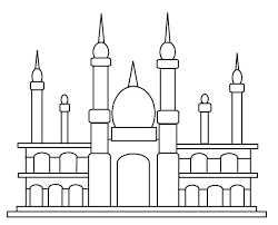 Gambar mewarnai islami anak tk dan sd terbaru 2020. Mewarnai Gambar Masjid Kartun Warna Nusagates
