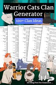 Warrior Cats Clan Generator (100+ Clan Ideas) 🐱 | Imagine Forest