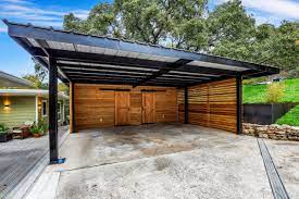 Use also the recycled wood and leftover pvc pipes to build lasting longer but miniature canopies and carport! Modern Carport W Planters Modern Garage Austin Von Waterloo Outdoor Design Build Houzz