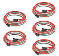 BTF-LIGHTING 5 Pcs/Pack 20AWG 3 Pin JST SM Male Female Plug LED Connector  6.56FT/2m Extension Cable for WS2812B WS2811 WS2814 SK6812 FCOB RGB CCT LED  ...