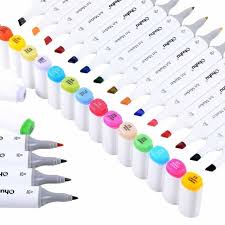 100 80 60 40 Colors Dual Tips Art Sketch Twin Permanent Marker Pens Highlighters