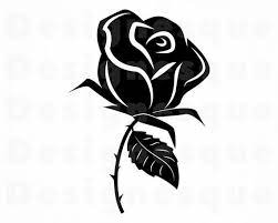 Download Rose 3 Svg Rose Svg Flower Svg Black Rose Svg Rose Etsy Rose Clipart Flower Svg Black Rose