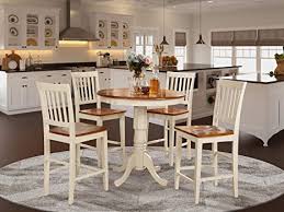 204 results for dining room table chairs. Amazon Com 5 Pc Counter Height Dining Set High Table And 4 Kitchen Chairs Furniture Decor