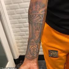 See more ideas about body art, body art tattoos, tattoos. Snoop Dogg Shares New Full Forearm Tattoo Honoring Nba Champions Los Angeles Lakers And Kobe Bryant Daily Mail Online