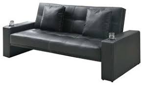 Most of our modern king bedroom sets are available with matching nightstands. Coaster Contemporary Leather Sofa Bed With Black Contemporary Futons By Gwg Outlet