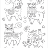 Print free llama coloring pages to use as home decor or just for fun! 1