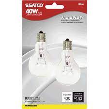 Ceiling fan manufacturers can use a variety of light bulbs sizes in their ceiling fan light kits. Buy Satco Intermediate A15 Incandescent Ceiling Fan Light Bulb