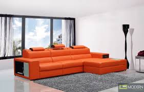 Opens a quick look modal. Divani Casa Polaris Mini Contemporary Bonded Leather Sectional Sofa