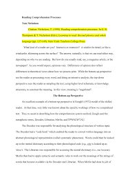 An answer is a short format of writing. Pdf Reading Comprehension Processes