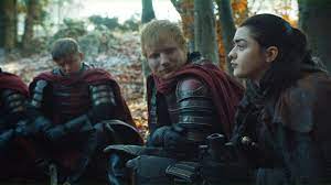 Ed sheeran has got a beautiful voice, and we knew that he was a fan of the show, and we knew that maisie williams, who plays arya stark was obsessed with him. Here S What Happened To Ed Sheeran S Character On Game Of Thrones