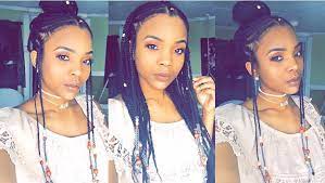 309 Likes 23 Comments Kaykay Kadreannascofield On Instagram Girls With Big Foreheads Be Like Hair Styles Braids With Beads Box Braids Hairstyles