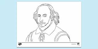 Hang around with this mischievous monkey blast off into outer space to explore new frontiers. Shakespeare Colouring Template Blank Shakespeare Drawing