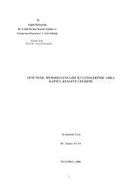Http Www Istanbulsaglik Gov Tr W Tez Pdf Goz Dr Tamer Ayan Pdf